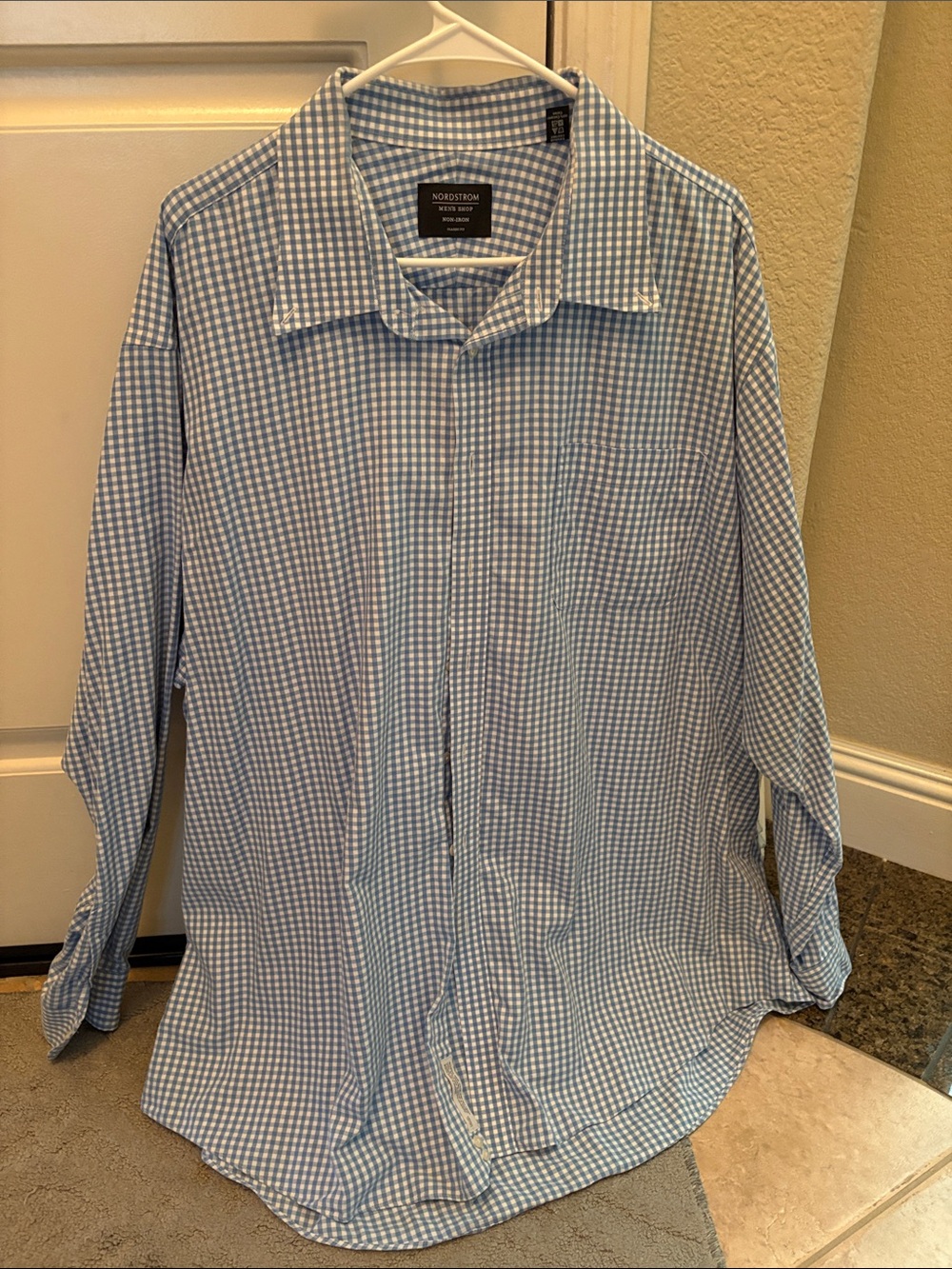 Nordstrom Men’s Blue Gingham Dress Shirt